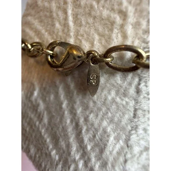 Avon Necklace Purple Glass Teardrop Bib Brass Tone 18 In Women Statement Jewelry - Picture 7 of 10